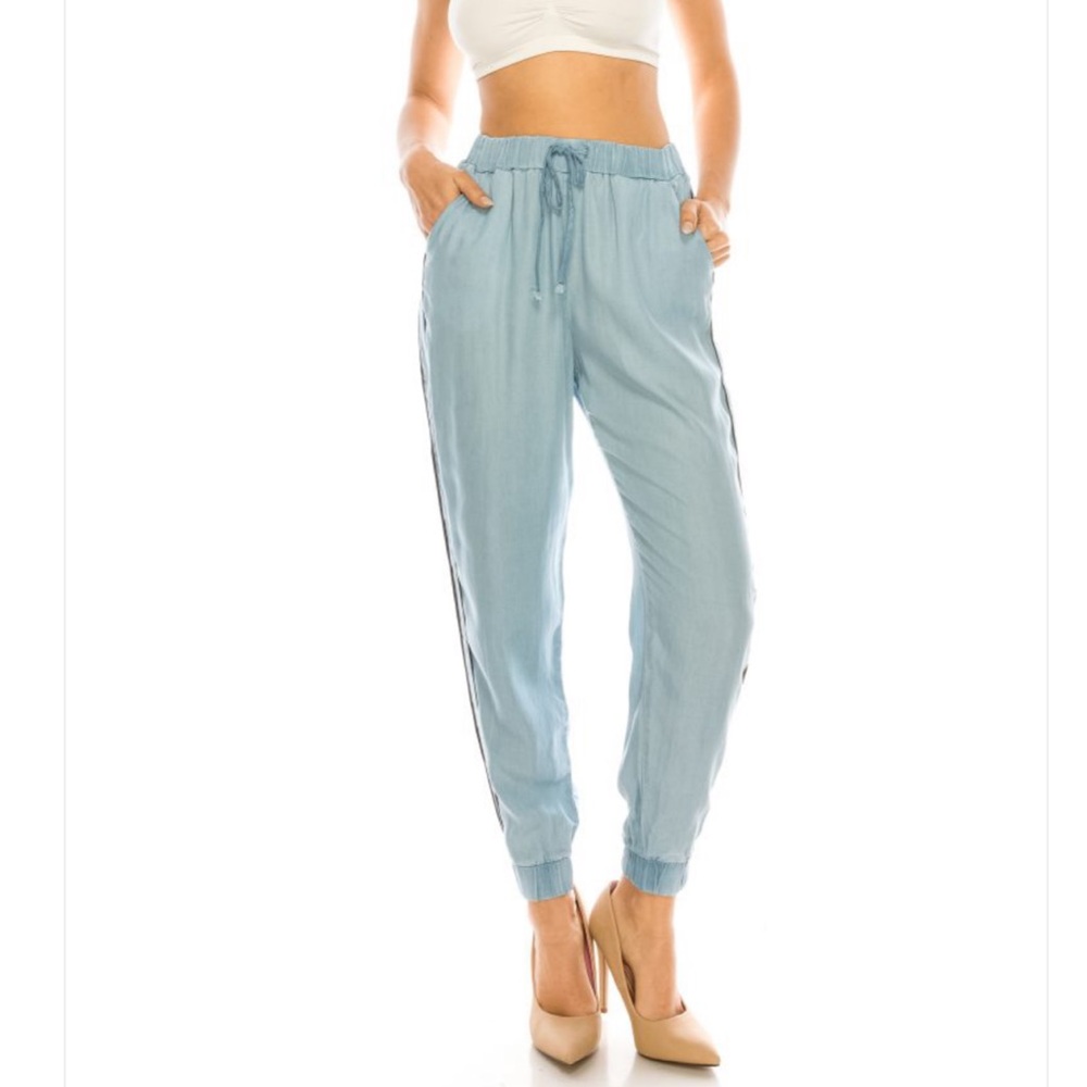 NWT Ci Sono Light Denim Jogger Tencel Pants-Large